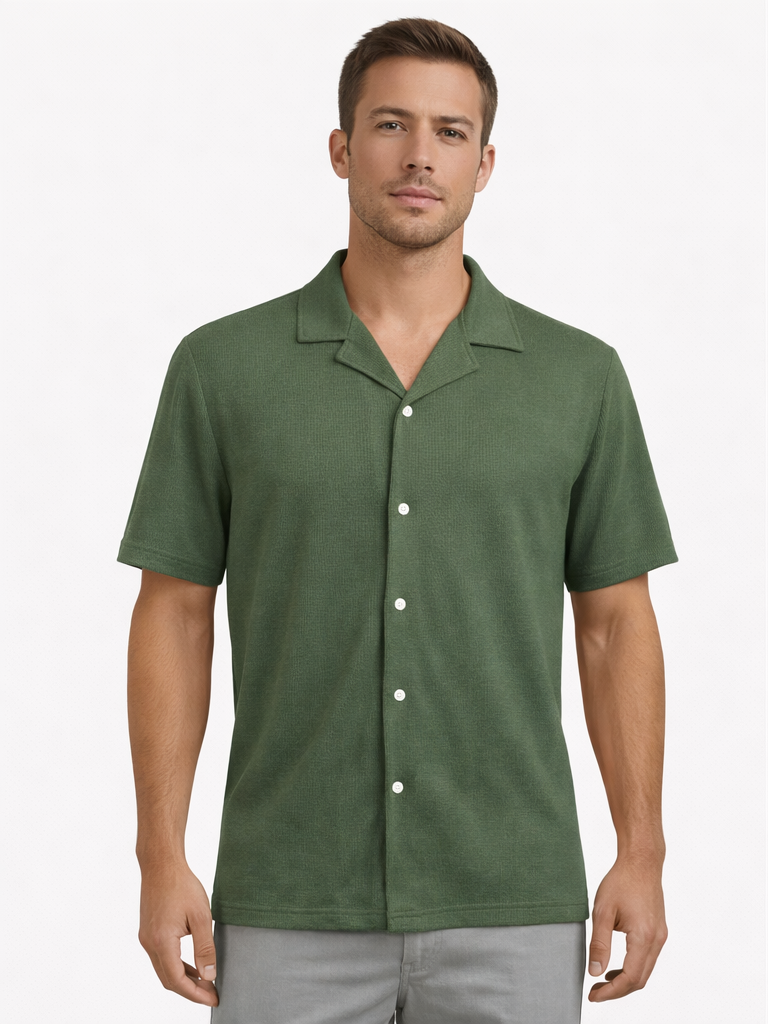 DIBI | Camp Knit Shirt | Green
