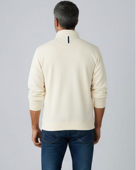 Rhoback | Solid Performance Q-Zip | Ivory White