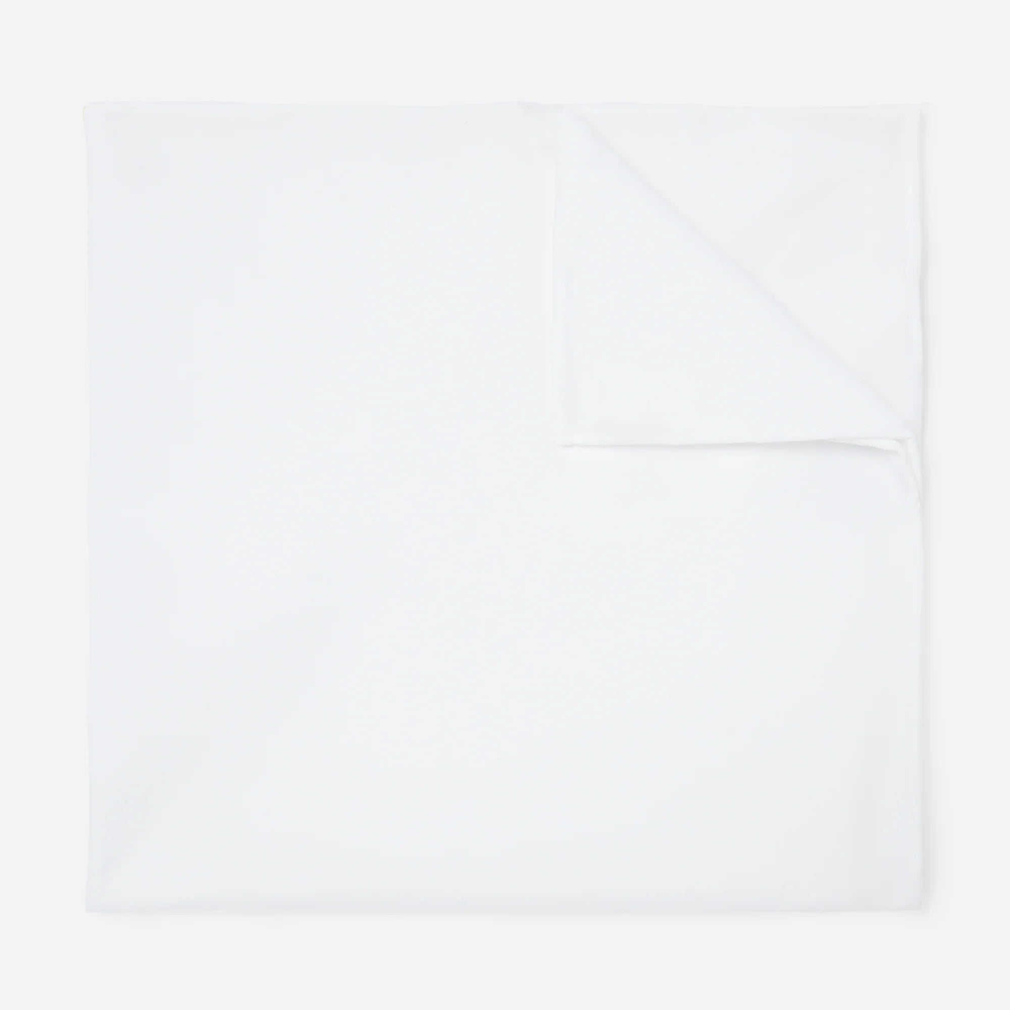 Tie Bar | Solid White Cotton Pocket Square | White