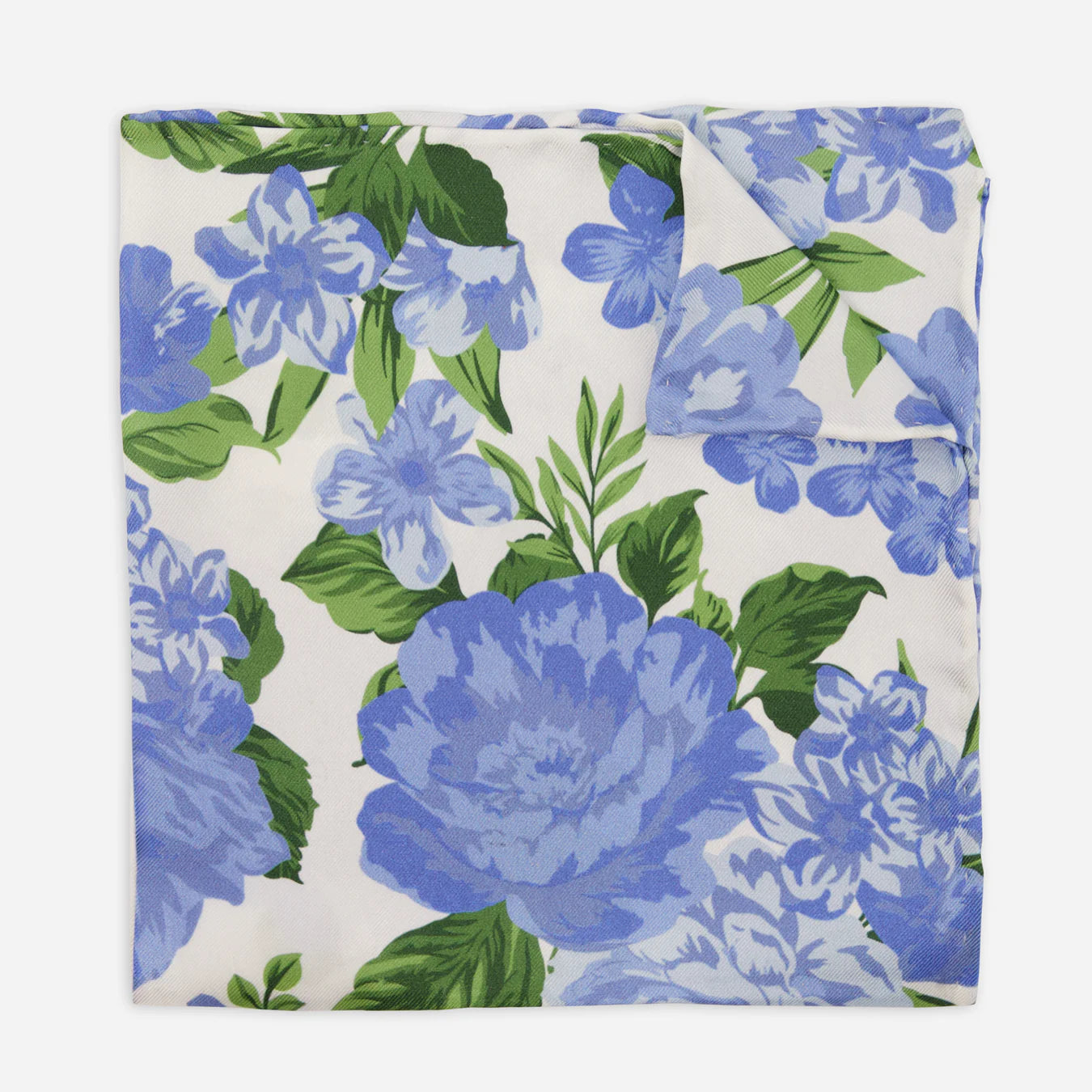 Mumu Weddings - Cottage Floral Blue Pocket Square