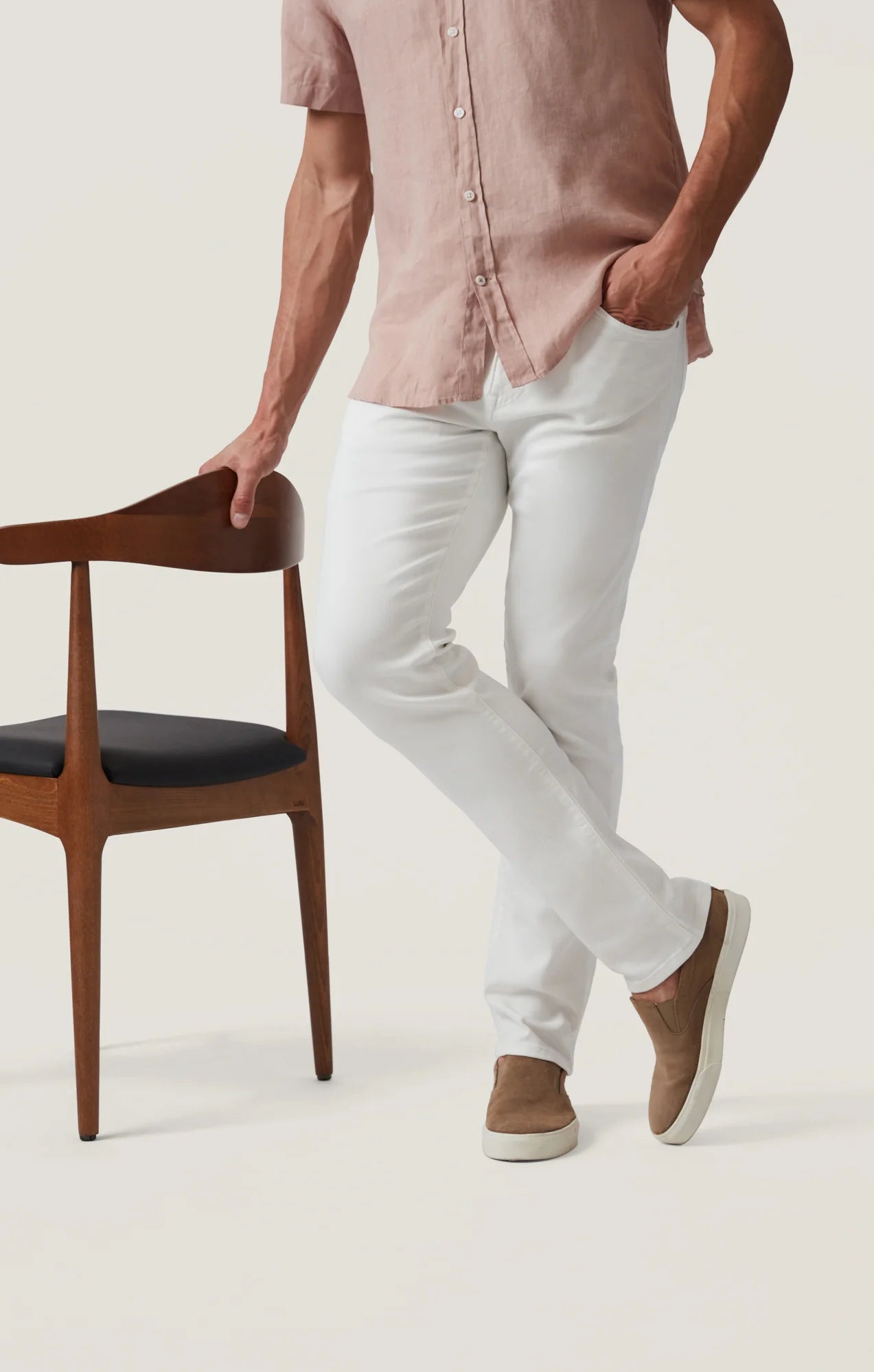 34 Heritage | Courage Straight Leg Jeans | White