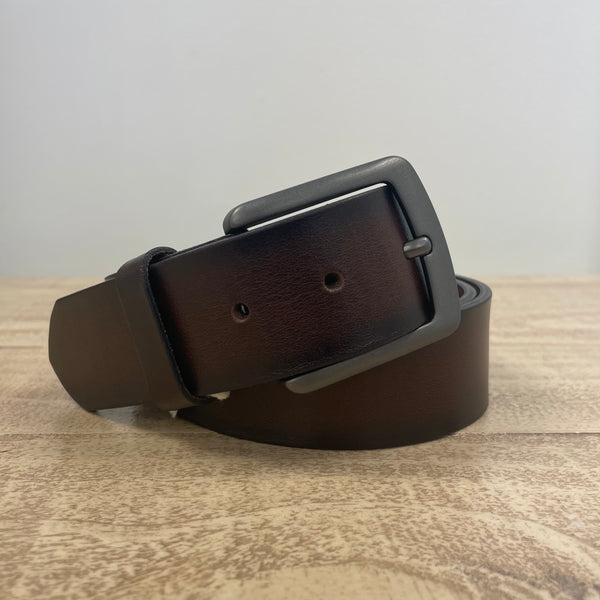 Brown Pebble Leather Belt