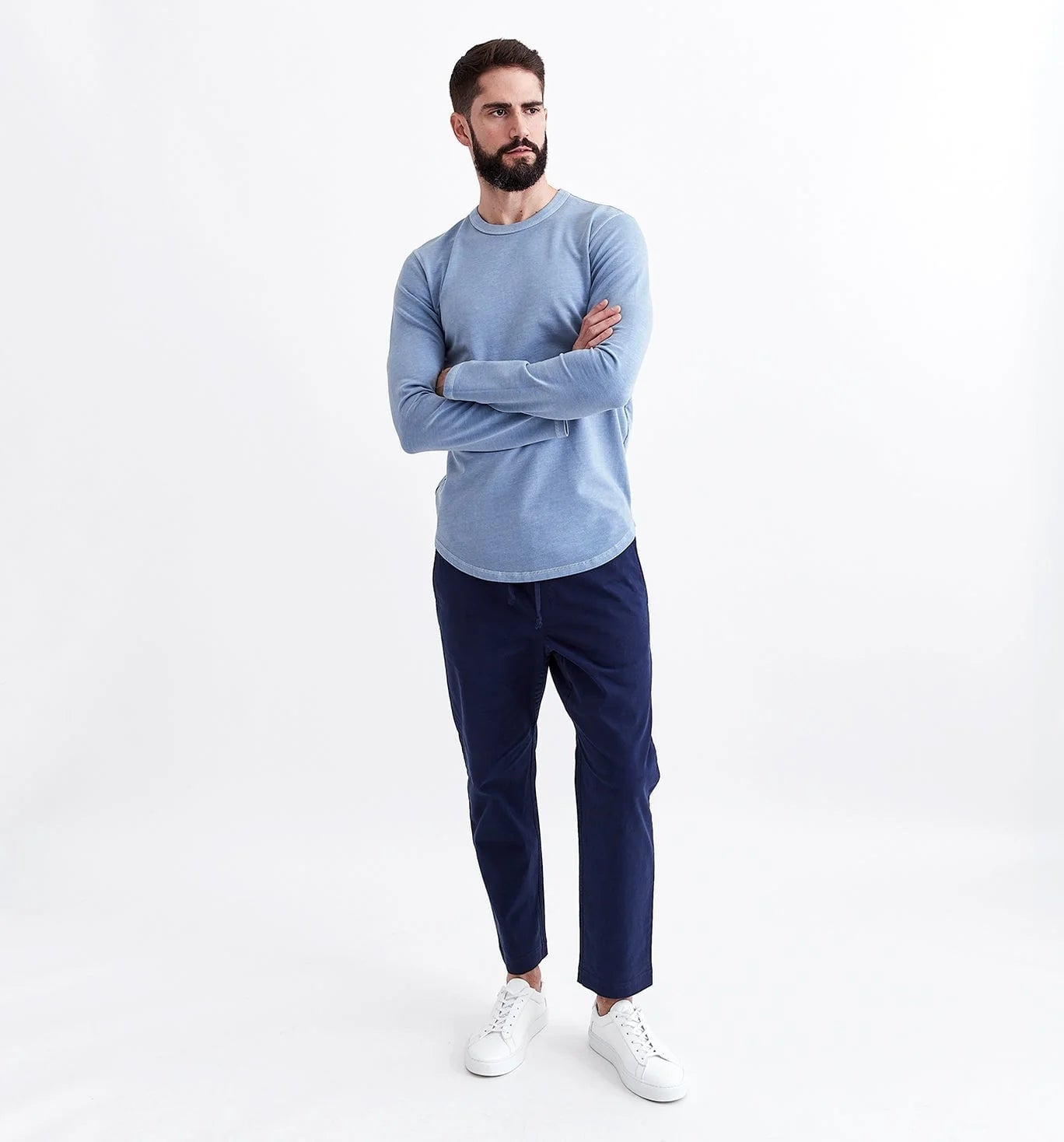 Sun-Faded Micro Terry L/S Crew
