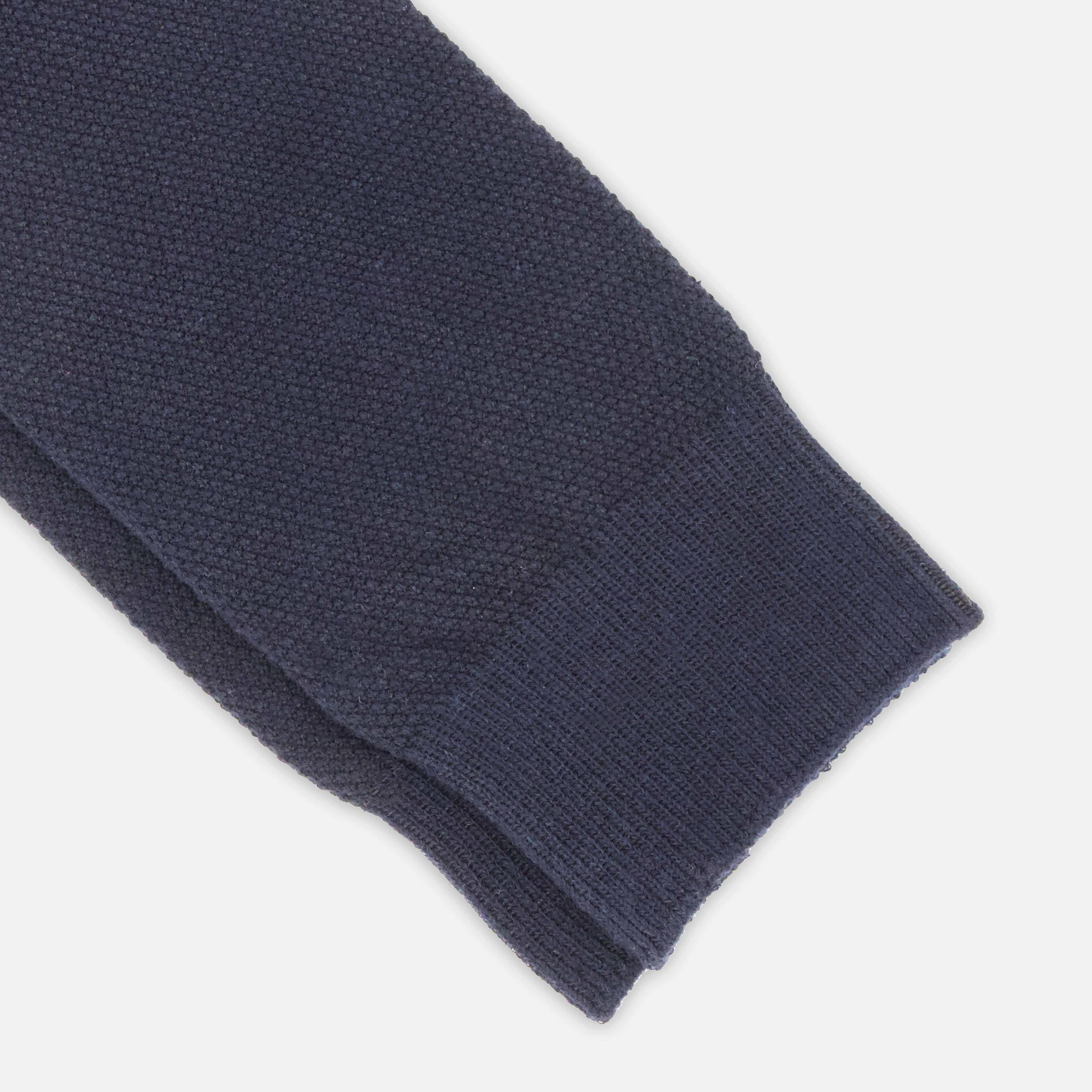 Solid Pique Navy Dress Socks