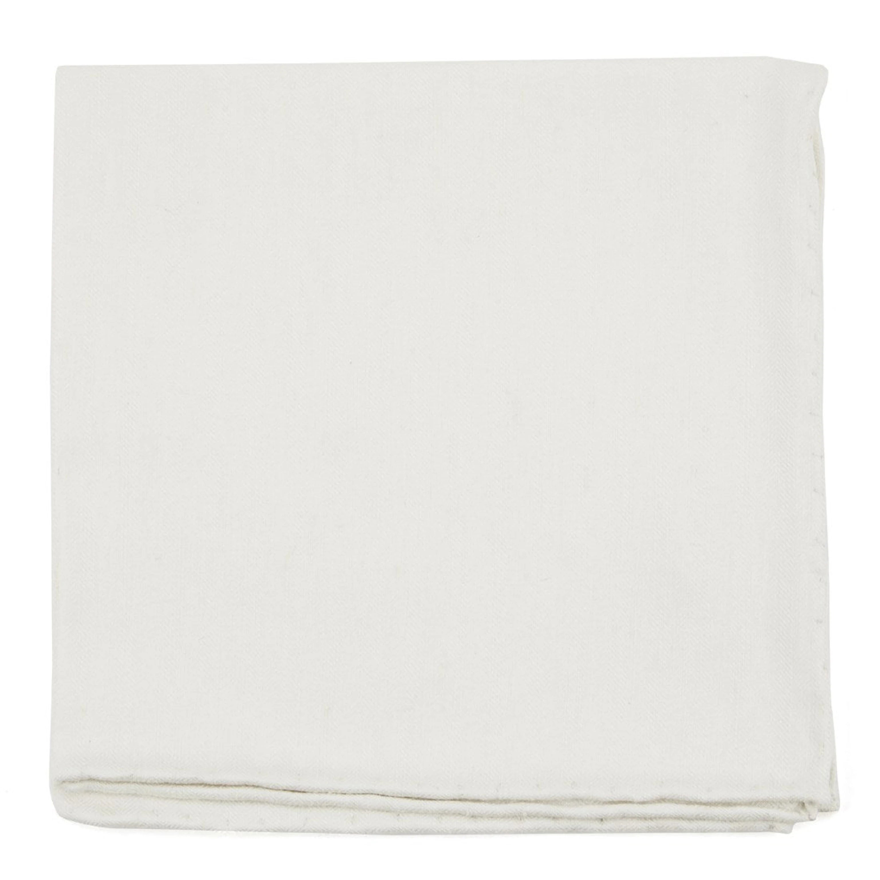 Linen Row Ivory Pocket Square