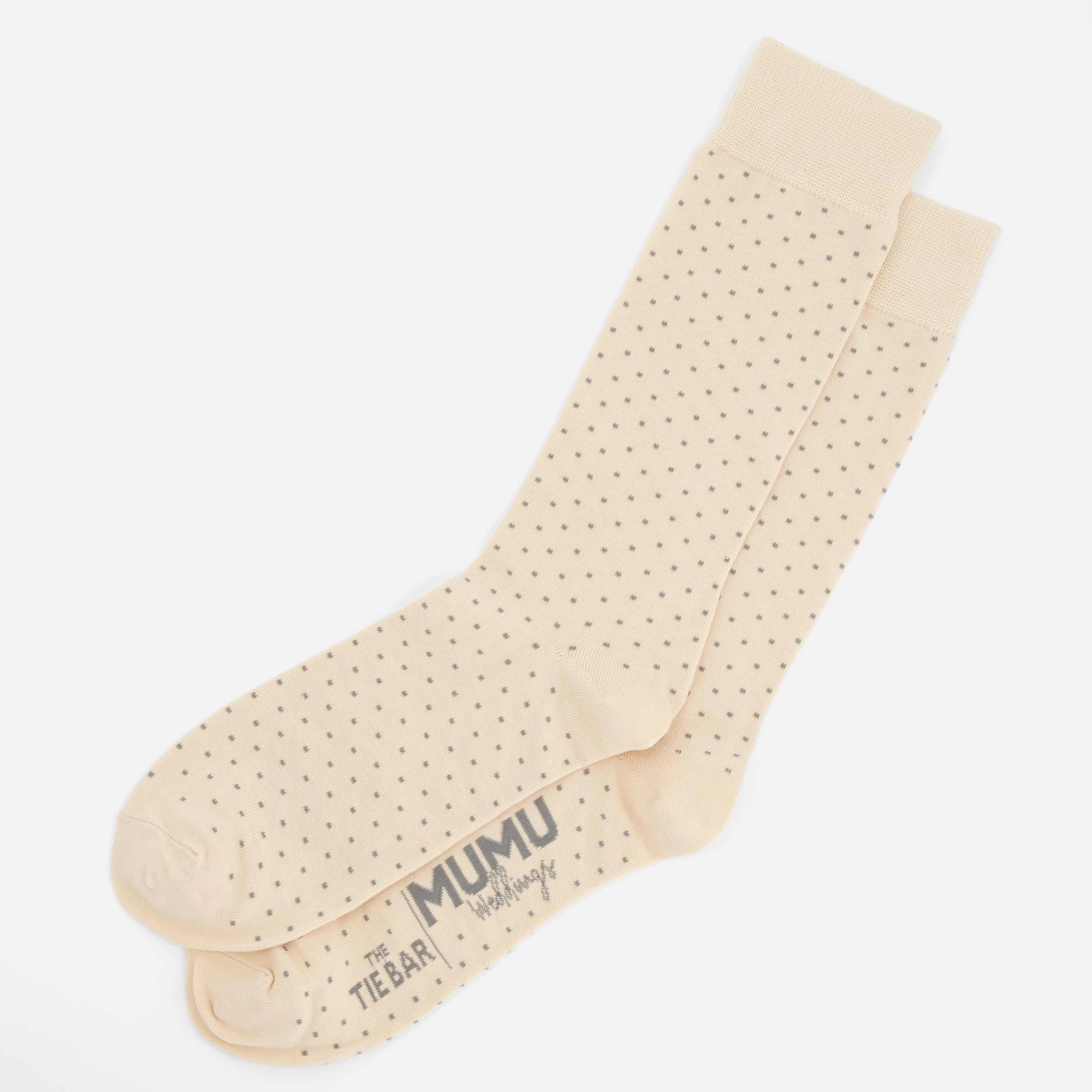 Mumu Weddings - Seaside Dot Champagne Socks