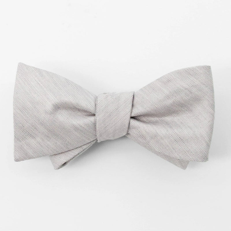 BHLDN Linen Row Grey Bow Tie