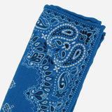 Print Wool Bandana Teal Pocket Square