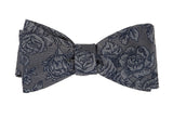 Ritz Floral Grey Bow Tie