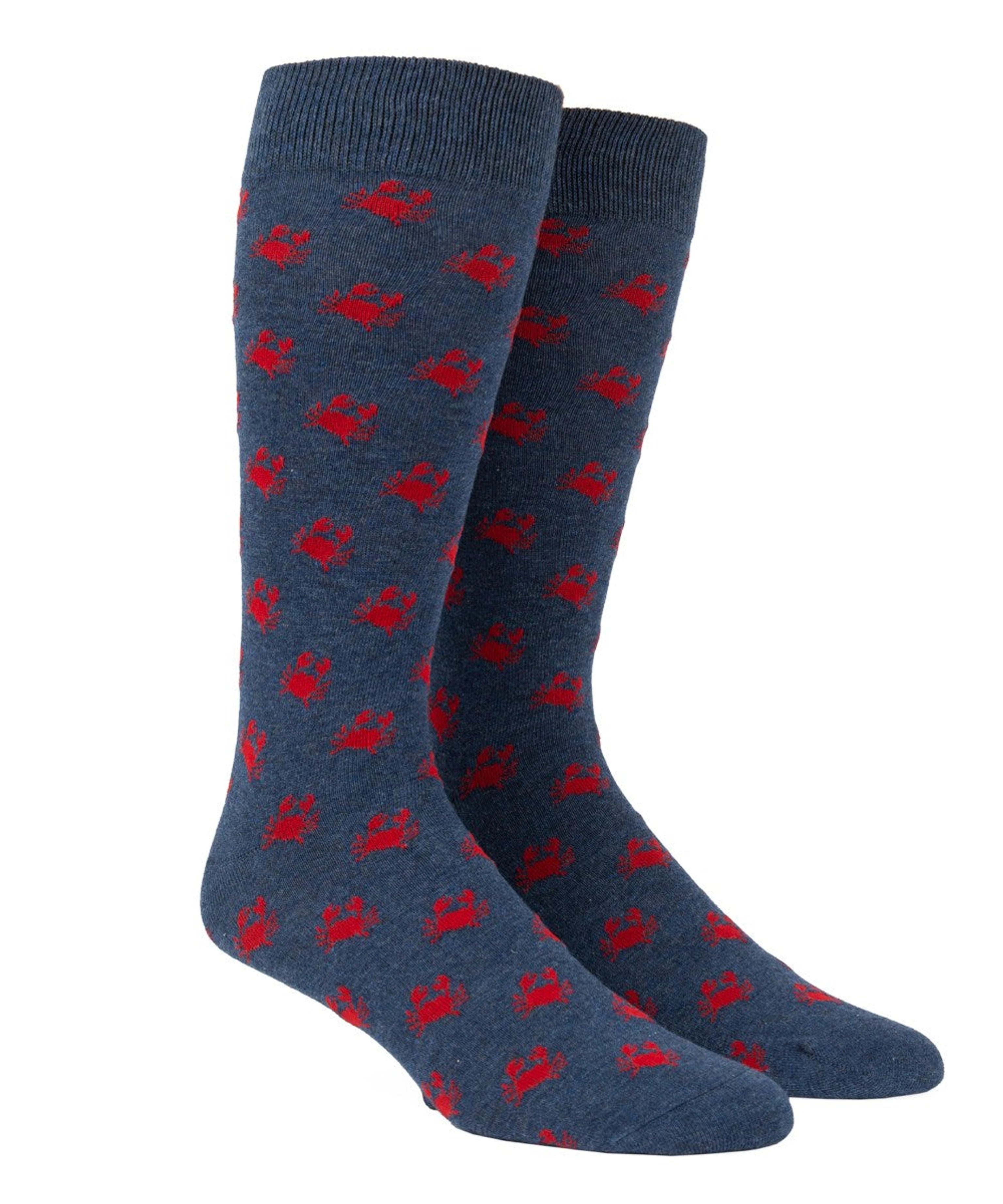 Crab Walk Navy Dress Socks