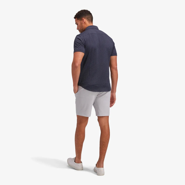 Halyard Navy Dot Trim No-Tuck Dress Shirt